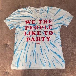 🔵 PINK Festive We the People Tee 🔵